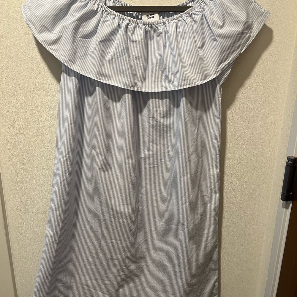 Mama Licious Off the shoulder woven dress Small - Picture 4 of 5